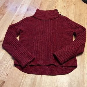 Veronica Beard Lucille lambswool melange button neck sweater